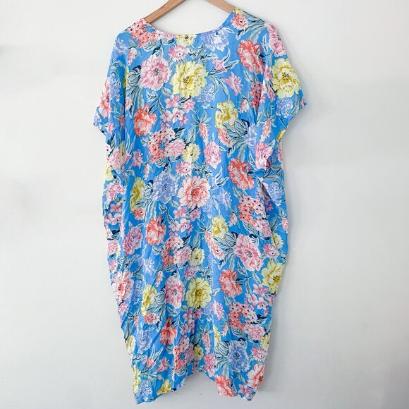 NWT LOFT Blue Multi Floral Kimono – Size XS/Small Cottage Floral Romantic‎ - Picture 5 of 7